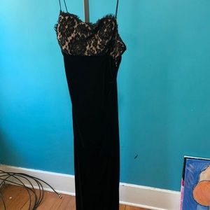 Black velvet dress